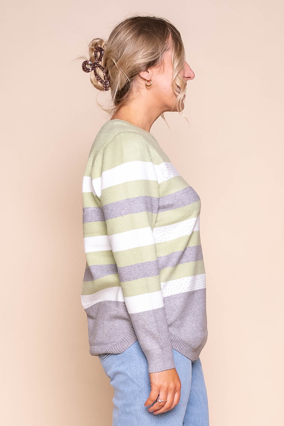 Aubrey Knit Jumper in Grey Marle