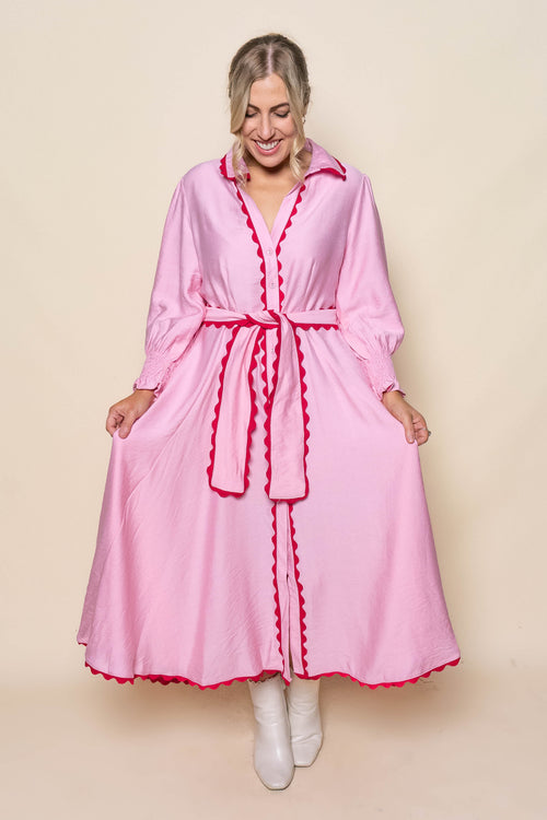 Iggy Midi Dress in Pink