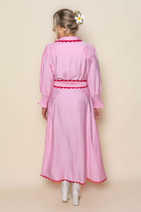 Iggy Midi Dress in Pink