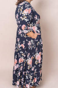 Cristiana Dress in Navy