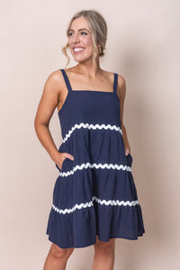 Reagan Dress in Indigo