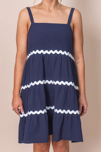 Reagan Dress in Indigo