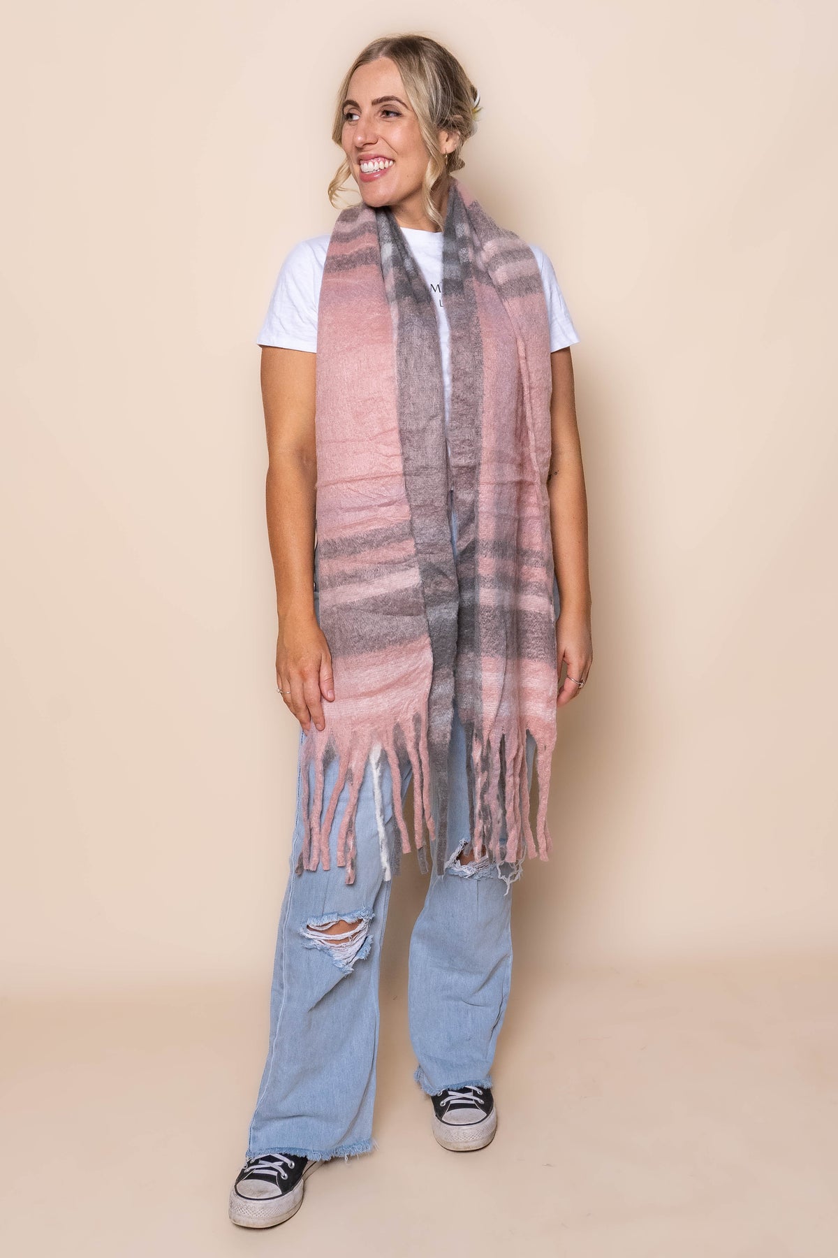 Monty Scarf in Dusty Pink