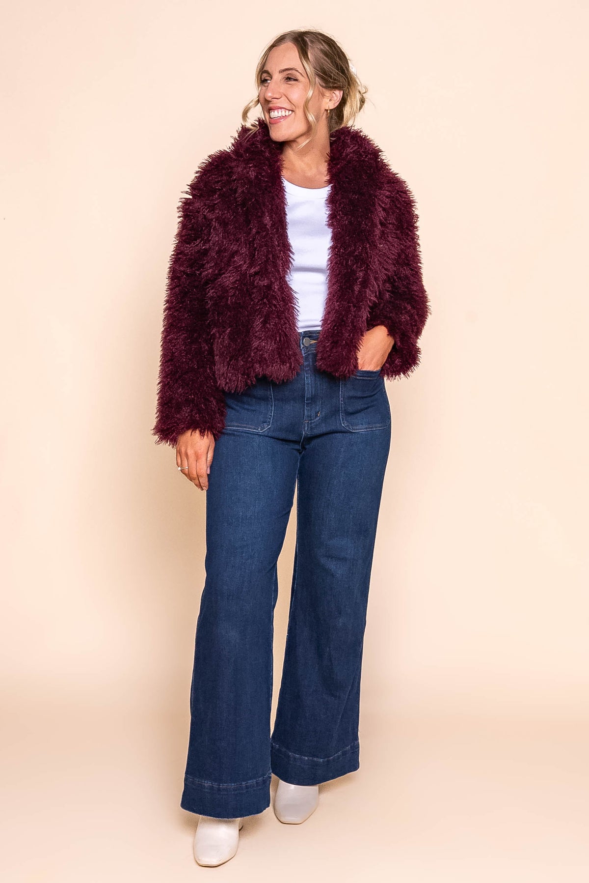 Chantelle Jacket in Burgundy