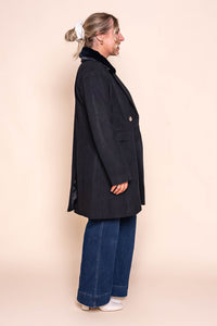 Gemma Double-Breasted Coat in Black