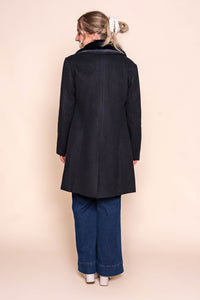 Gemma Double-Breasted Coat in Black