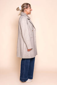 Gemma Double-Breasted Coat in Taupe