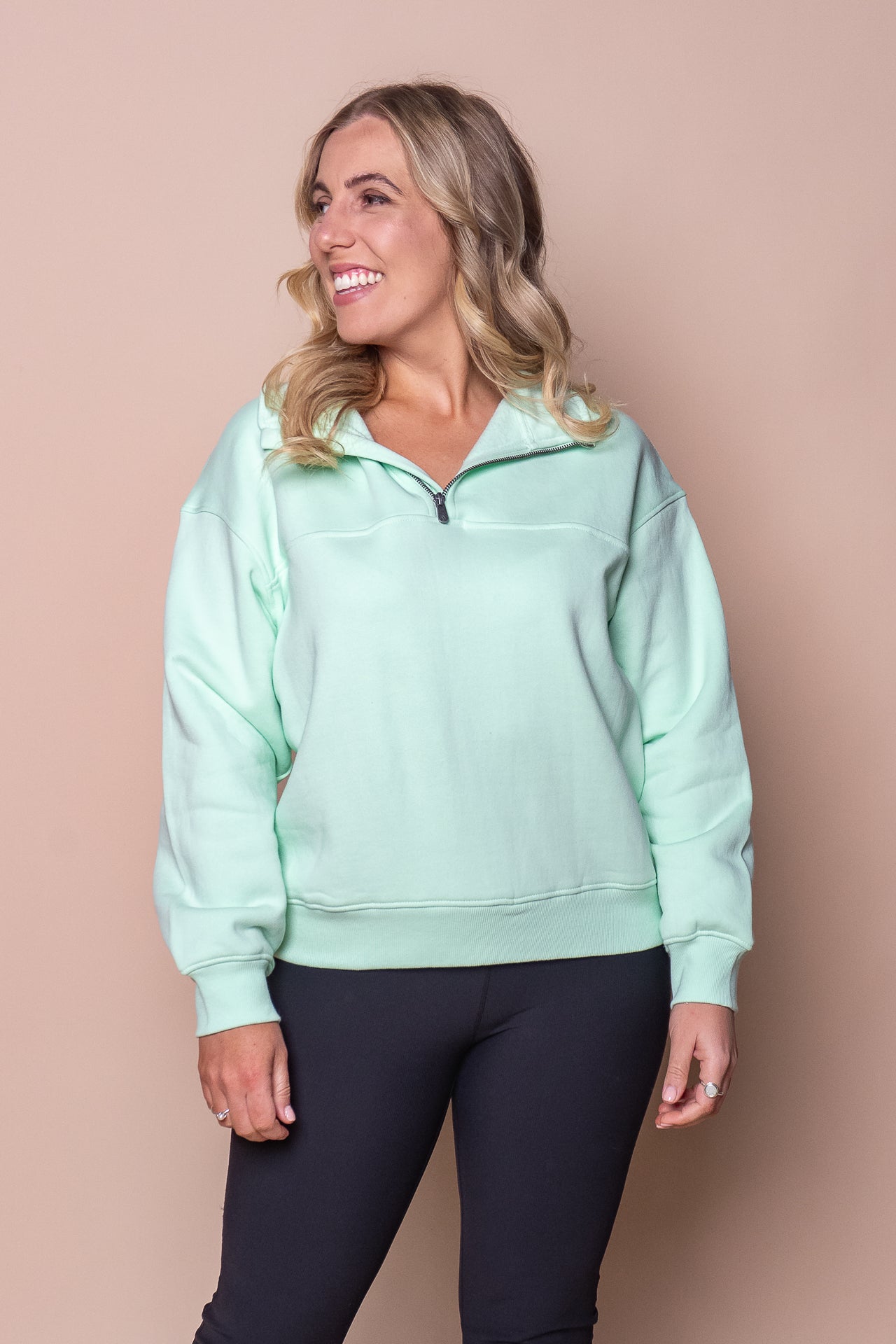 College Zip Crew in Mint - Foxwood – Always Alice