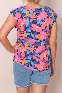 Lindy Top in Navy Multi