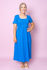 Ella Dress in Blue - Foxwood