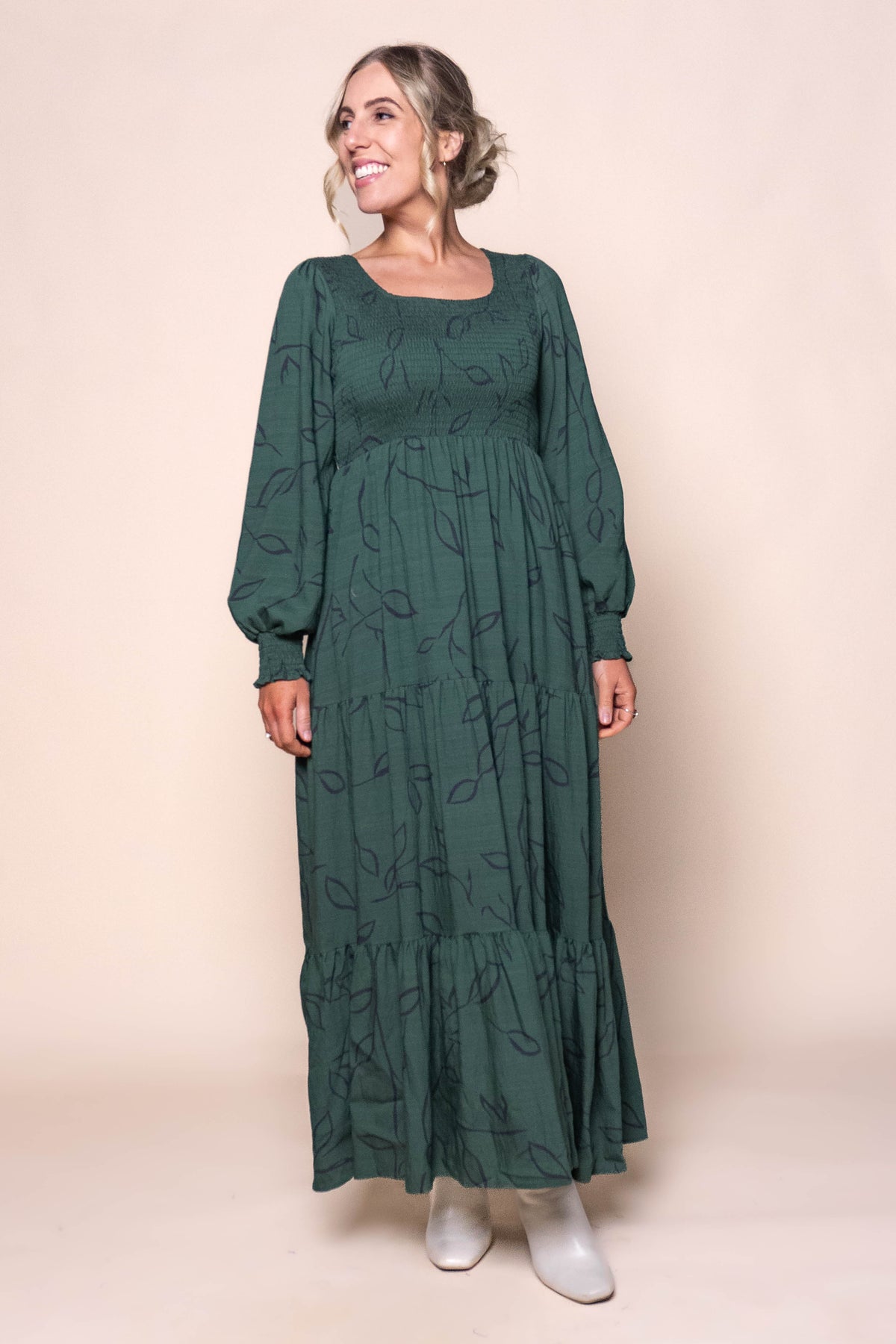Germaine Maxi Dress in Dark Green