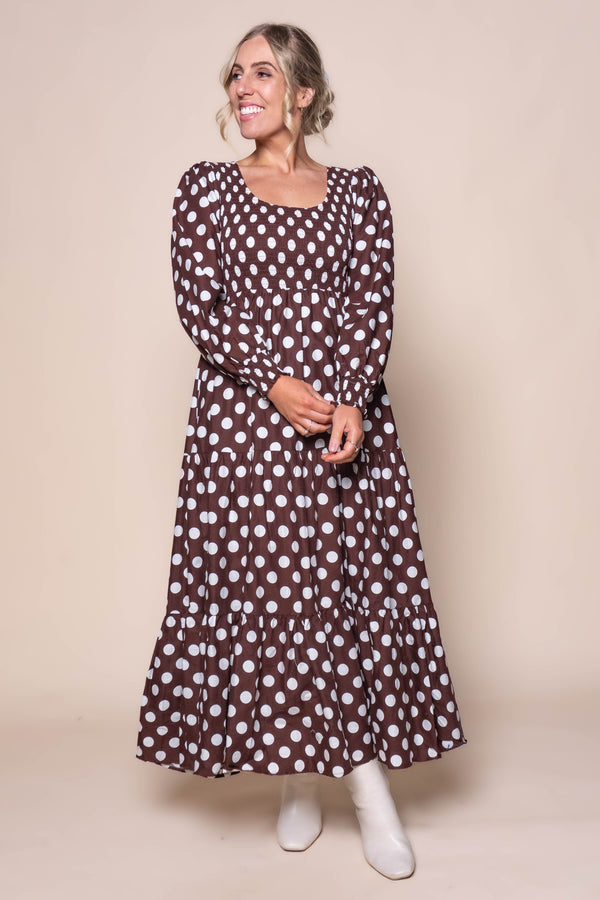 Francene Maxi Dress in Chocolate