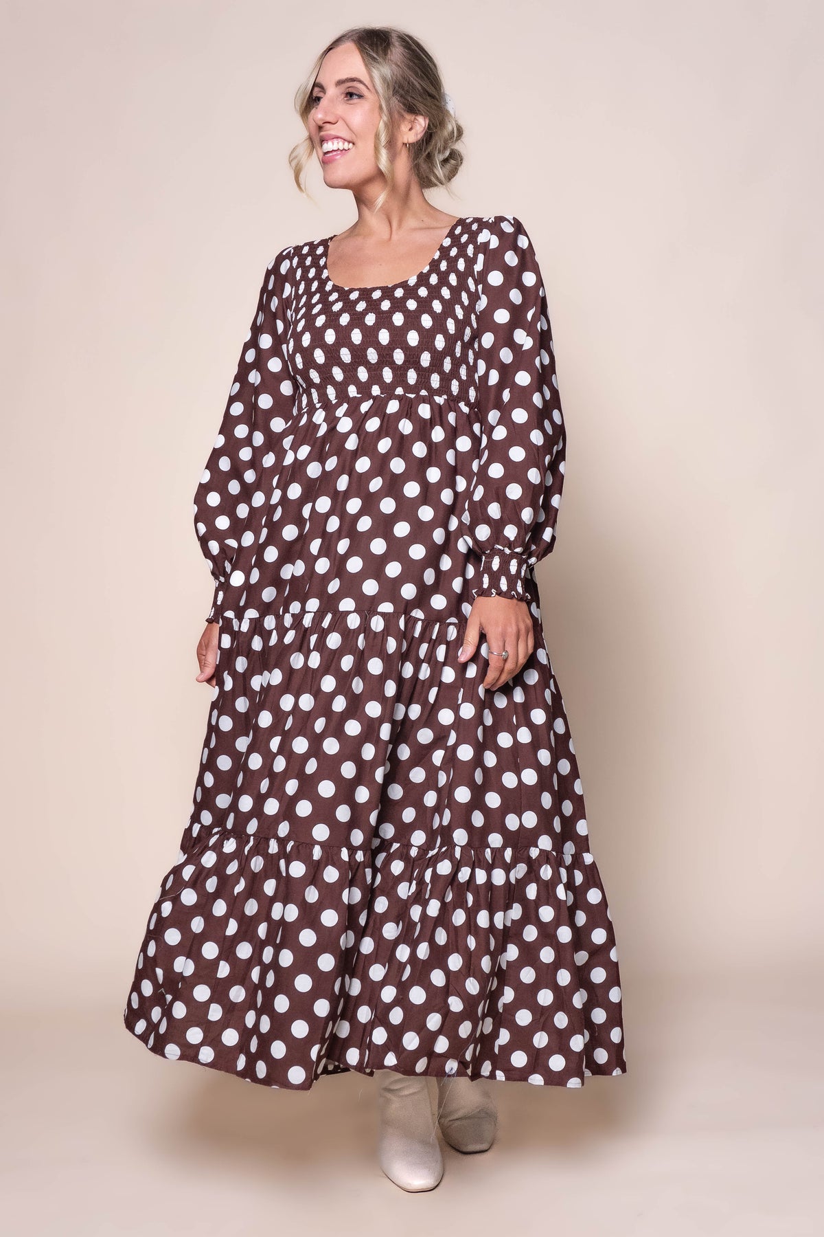 Francene Maxi Dress in Chocolate