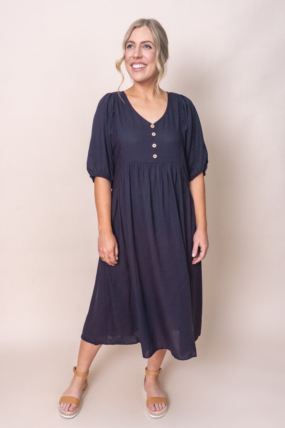 Emery Dress in Navy