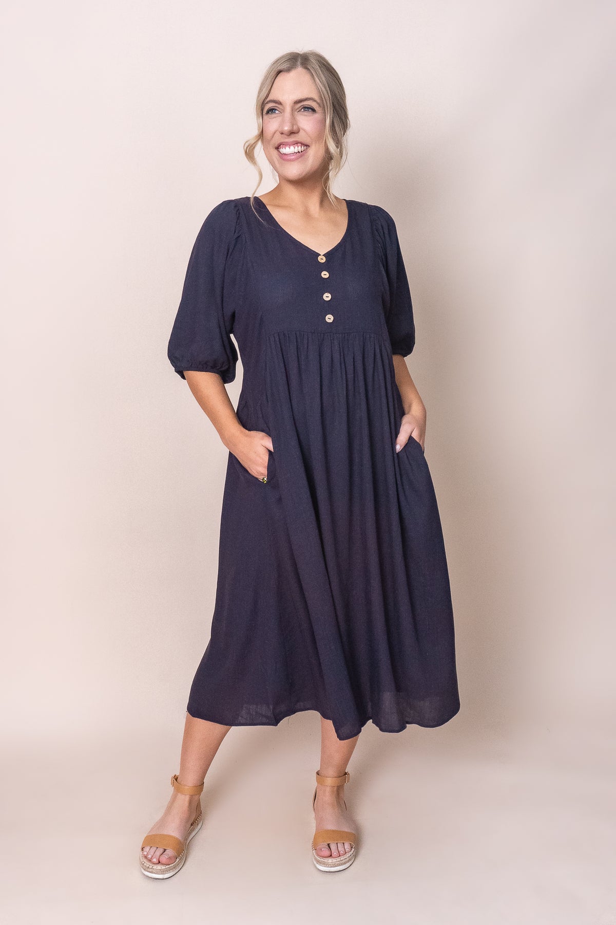 Emery Dress in Navy