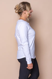 Signature L/S Tee in White - Foxwood