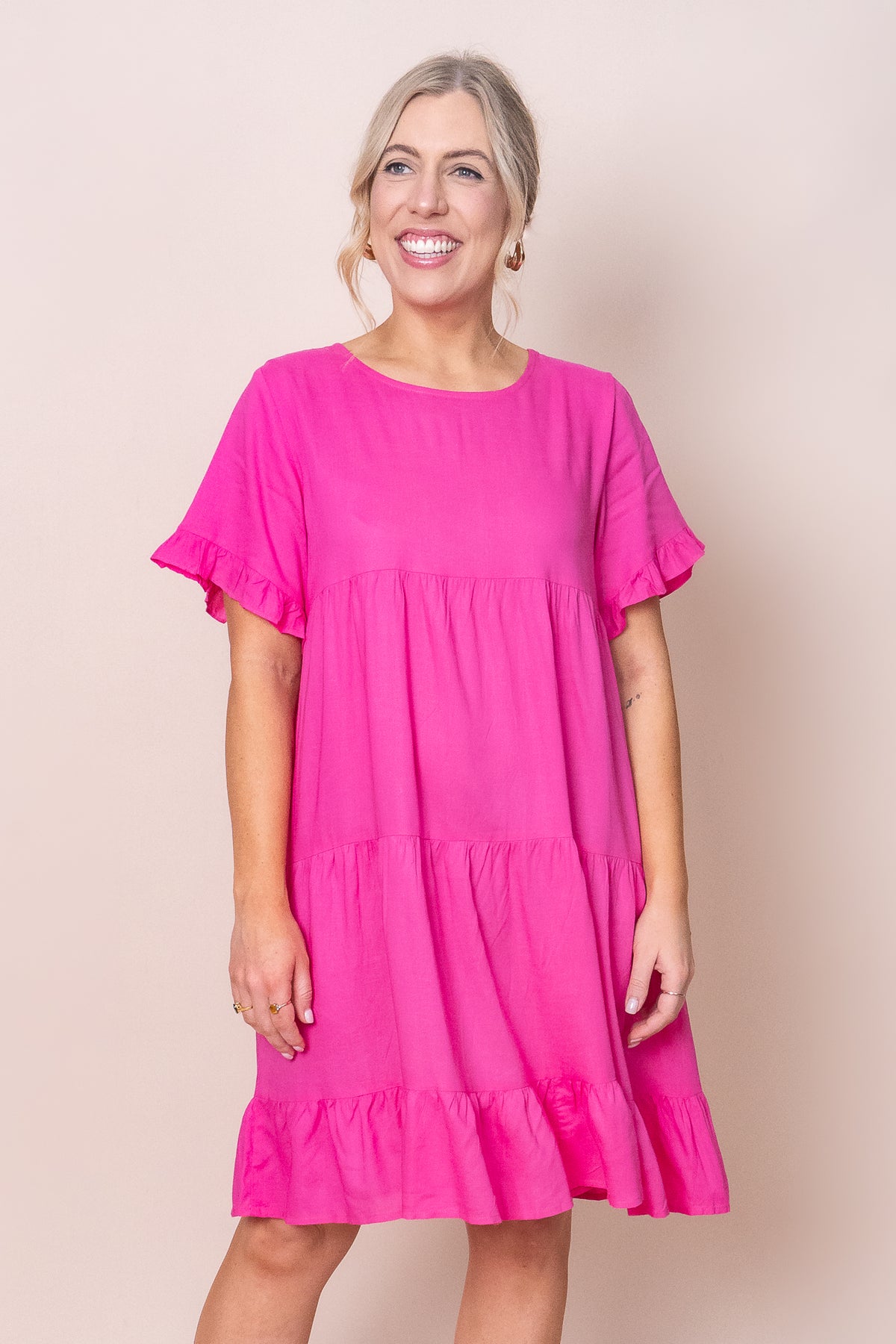 Nicole Dress in Fuchsia