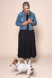 Kerry Denim Jacket in Mid Blue