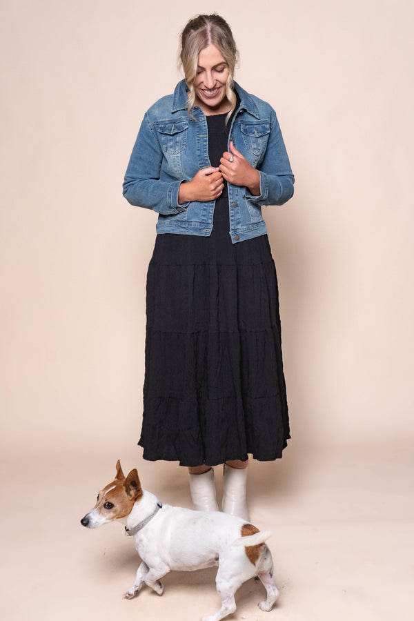 Kerry Denim Jacket in Mid Blue