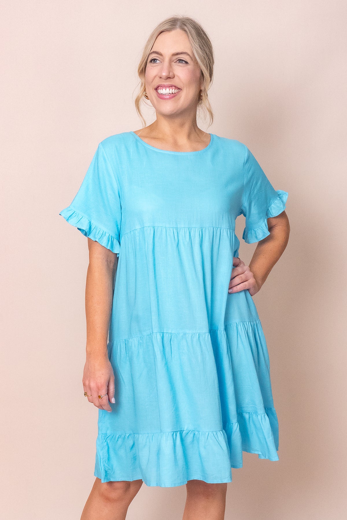 Nicole Dress in Bright Blue