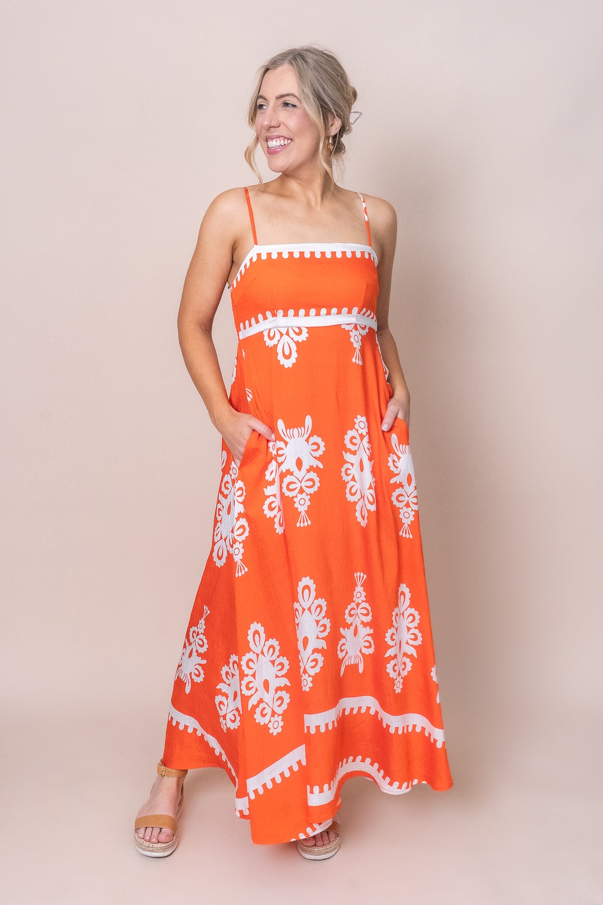 Lucy Dress in Orange