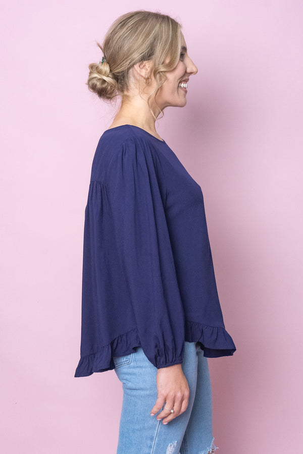 Hannah Top in Navy