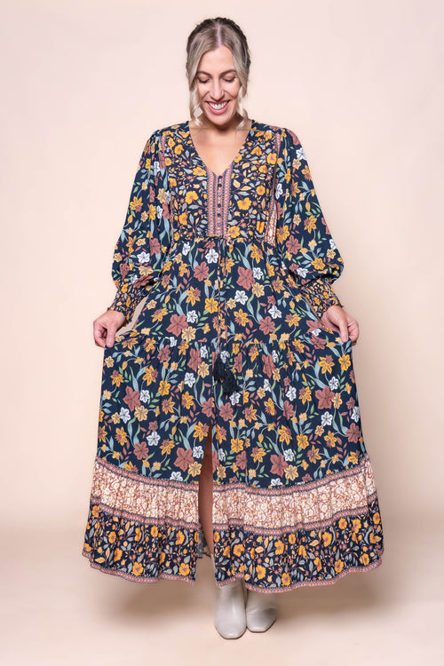 Adelina Maxi Dress in Deep Navy