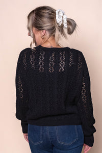 Sammy Cocoon Cotton Knit Jumper in Black