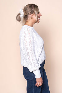 Sammy Cocoon Cotton Knit Jumper in White