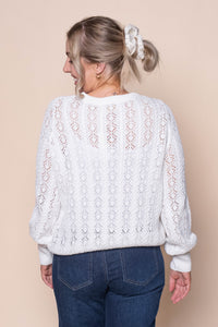 Sammy Cocoon Cotton Knit Jumper in White