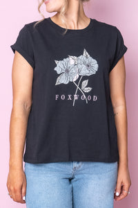 Poppy Tee in Black - Foxwood