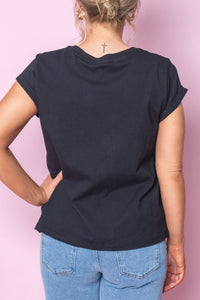 Poppy Tee in Black - Foxwood