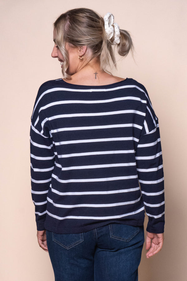 Bridget Stripe Top in Navy