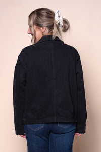 Wanetta Denim Shacket in Black
