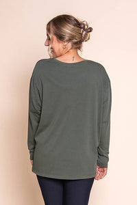 Simplified Long Sleeve Tee in Khaki - Foxwood