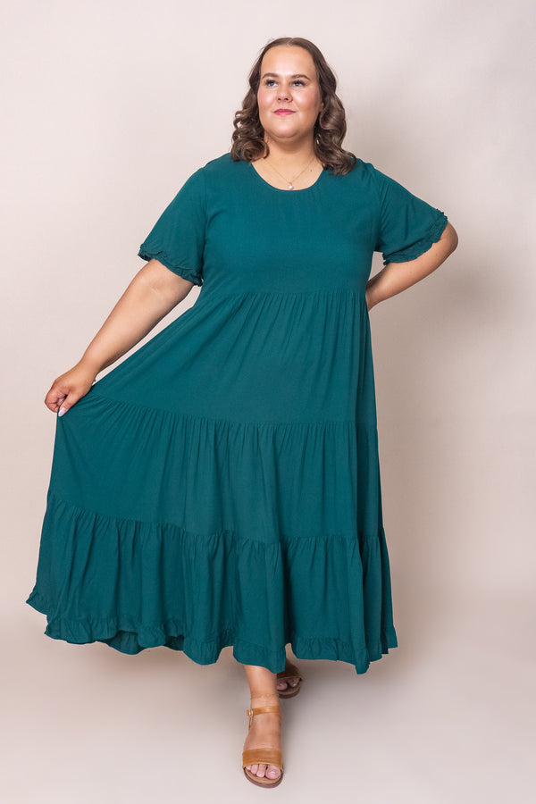 Verina Dress in Forest Green