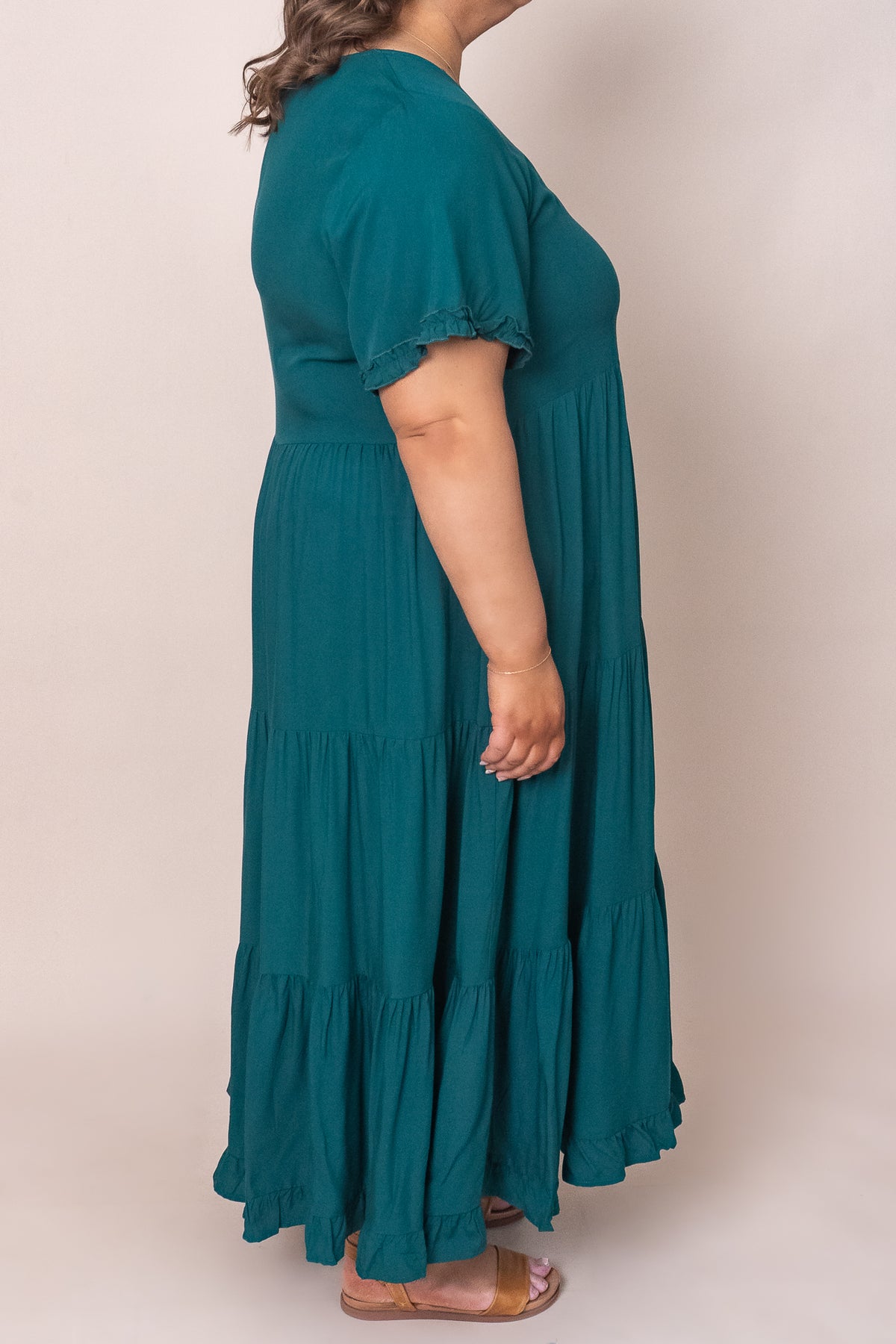 Verina Dress in Forest Green