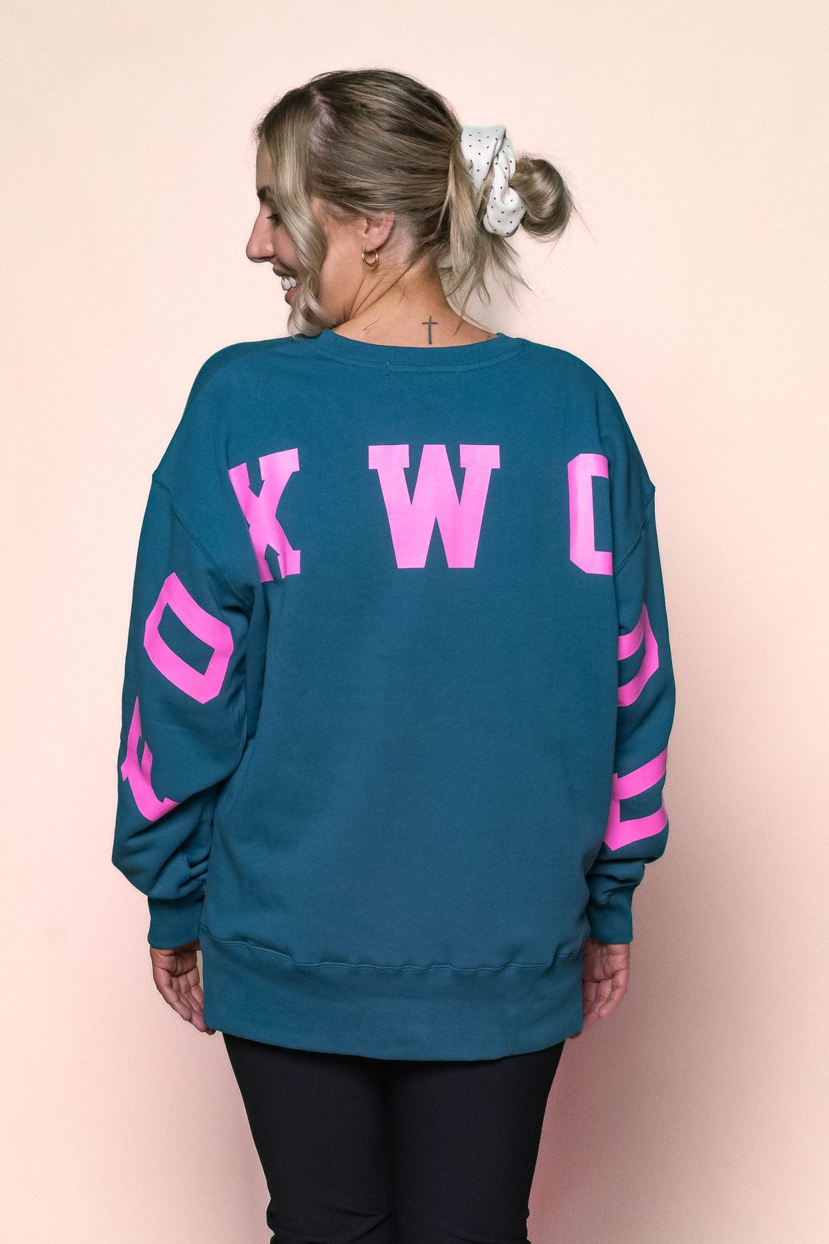 Interval Crew in Ocean/Neon Pink - Foxwood