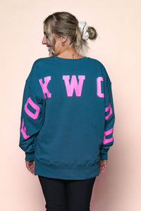 Interval Crew in Ocean/Neon Pink - Foxwood