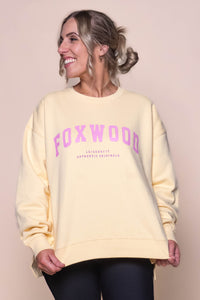 Interval Crew in Pale Lemon/Pink - Foxwood