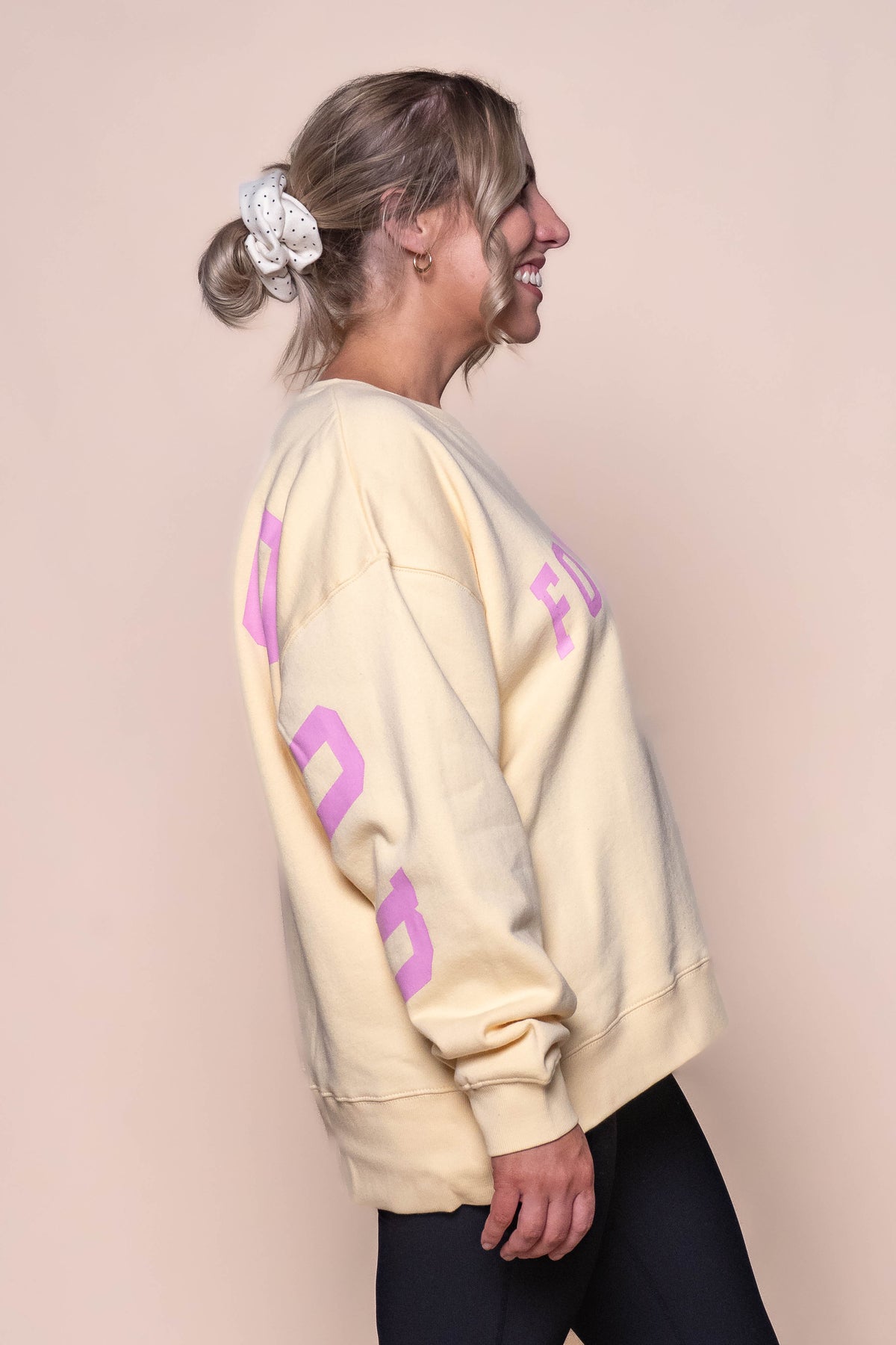 Interval Crew in Pale Lemon/Pink - Foxwood