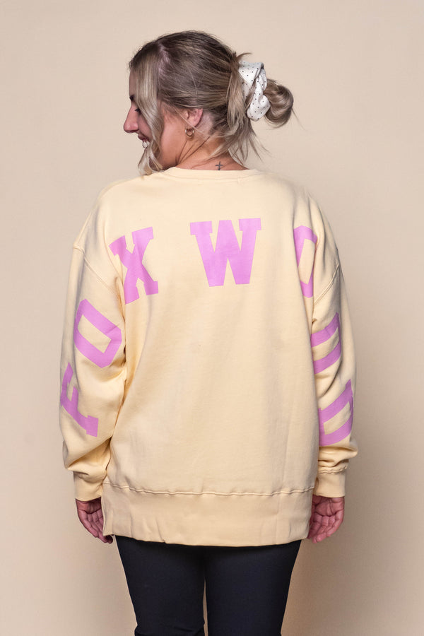 Interval Crew in Pale Lemon/Pink - Foxwood