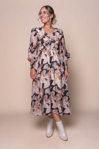 Caroline Midi Dress in Black