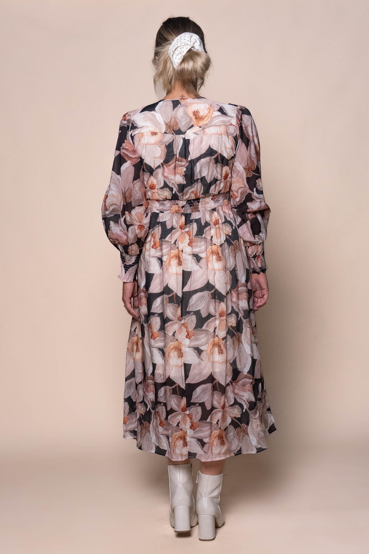 Caroline Midi Dress in Black