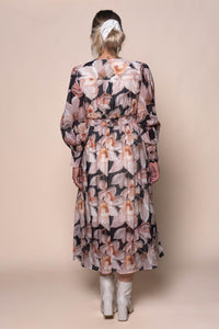 Caroline Midi Dress in Black