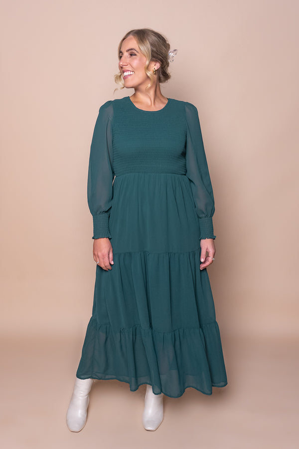Winena Maxi  Dress in Emerald