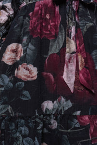 Michaela Floral Dress in Black