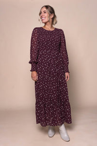 Agatha Maxi Dress in Plum