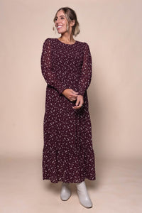 Agatha Maxi Dress in Plum
