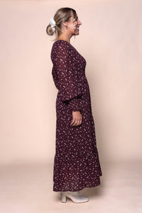 Agatha Maxi Dress in Plum